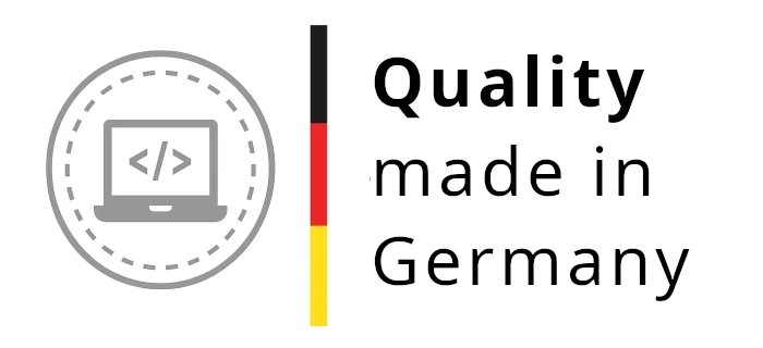 Quality badge of made in germany
