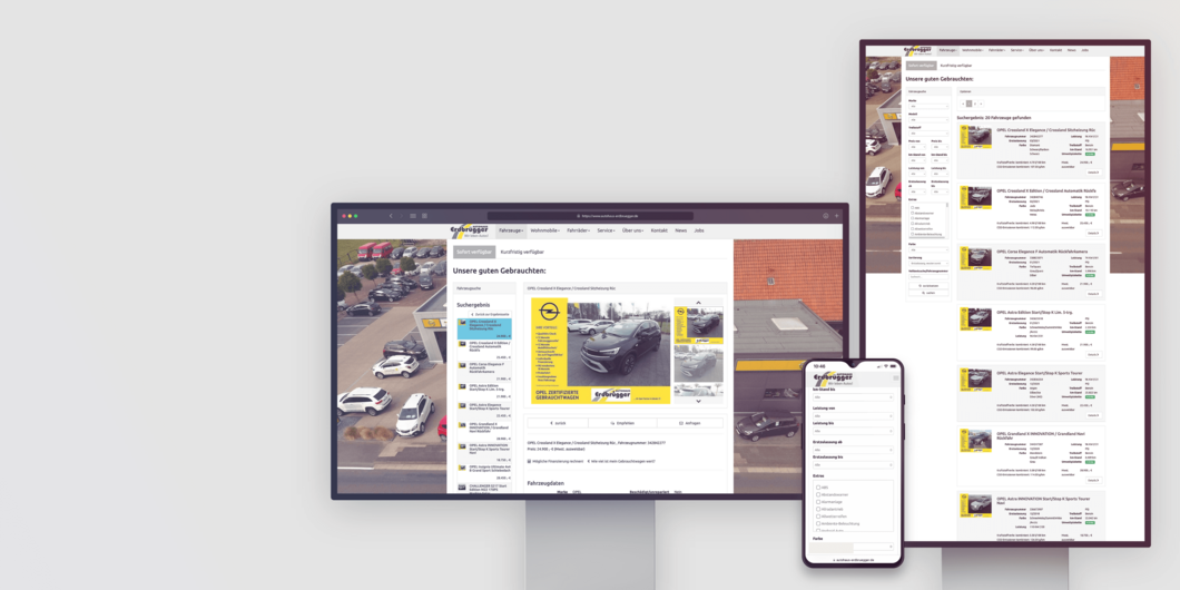 Autohaus Erdbrügger Übersicht der mobile.de Fahrzeugsuche