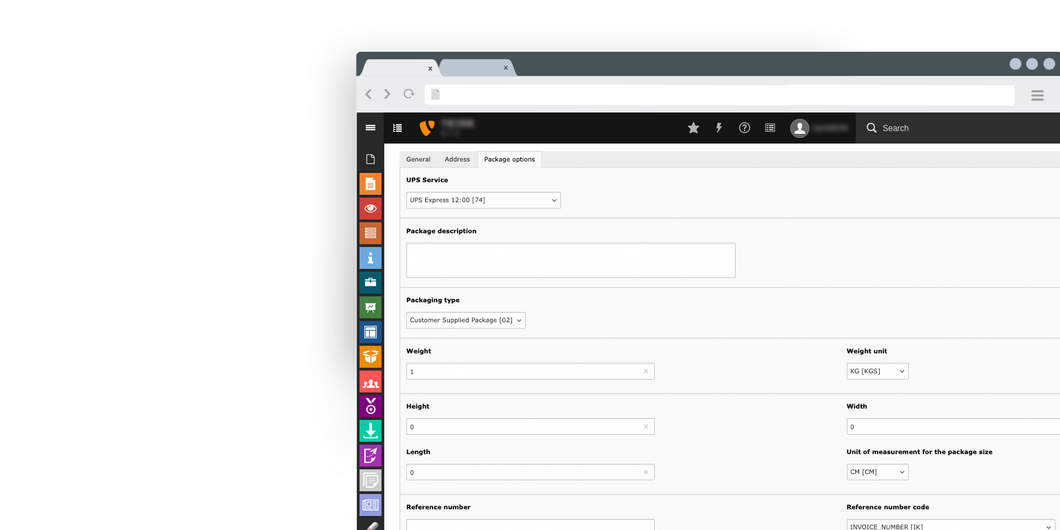 UPS/API shipping settings TYPO3 Extension UPS API