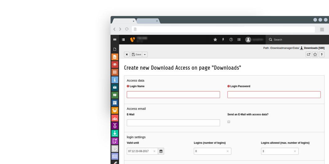 Downloadmanager download access