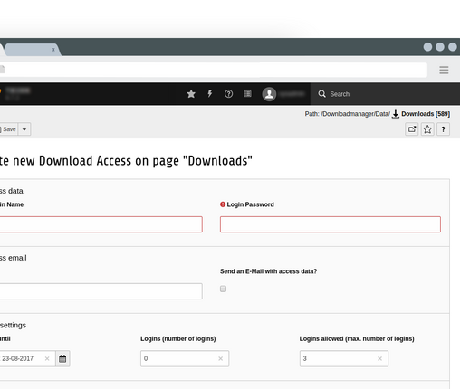 Downloadmanager download access