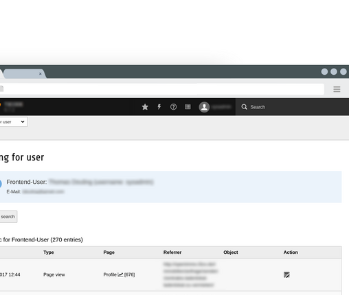 Tracking von eingeloggten Usern