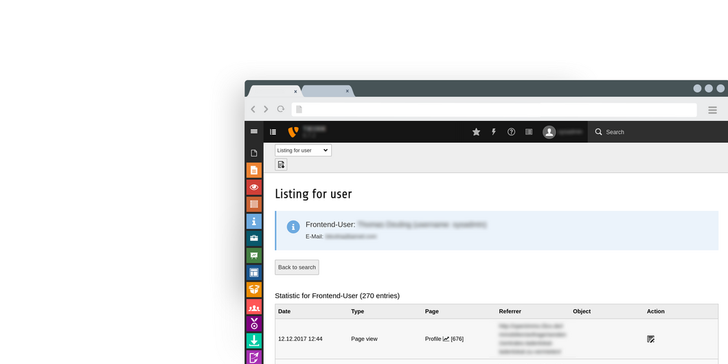 Tracking von eingeloggten Usern