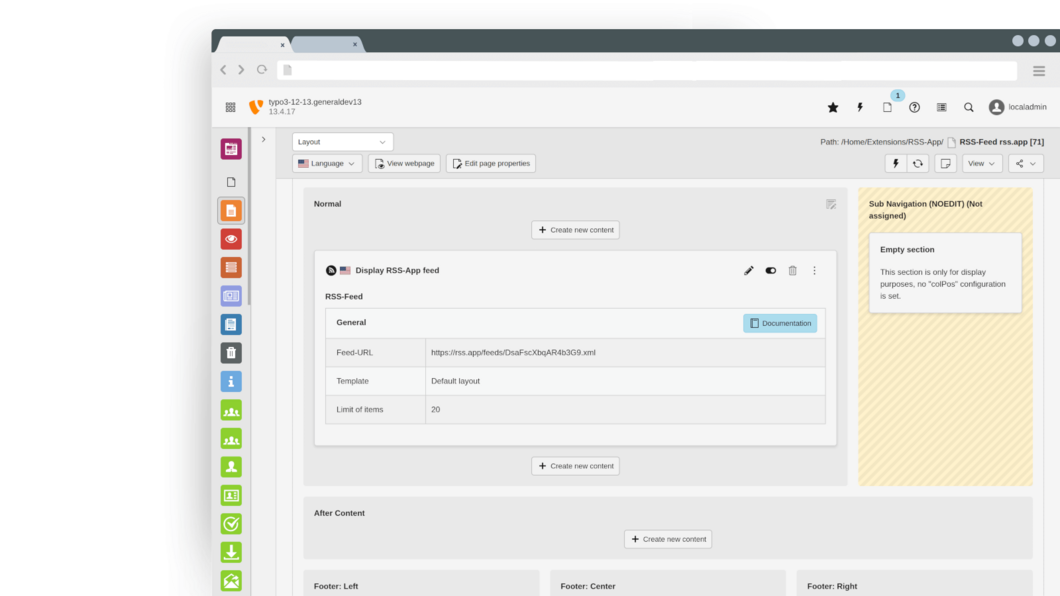 RSS-App RSS-Feed from Instagram in Backend