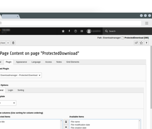 Downloadmanger plugin general settings
