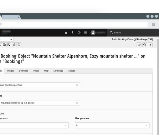 Edit Bookings object