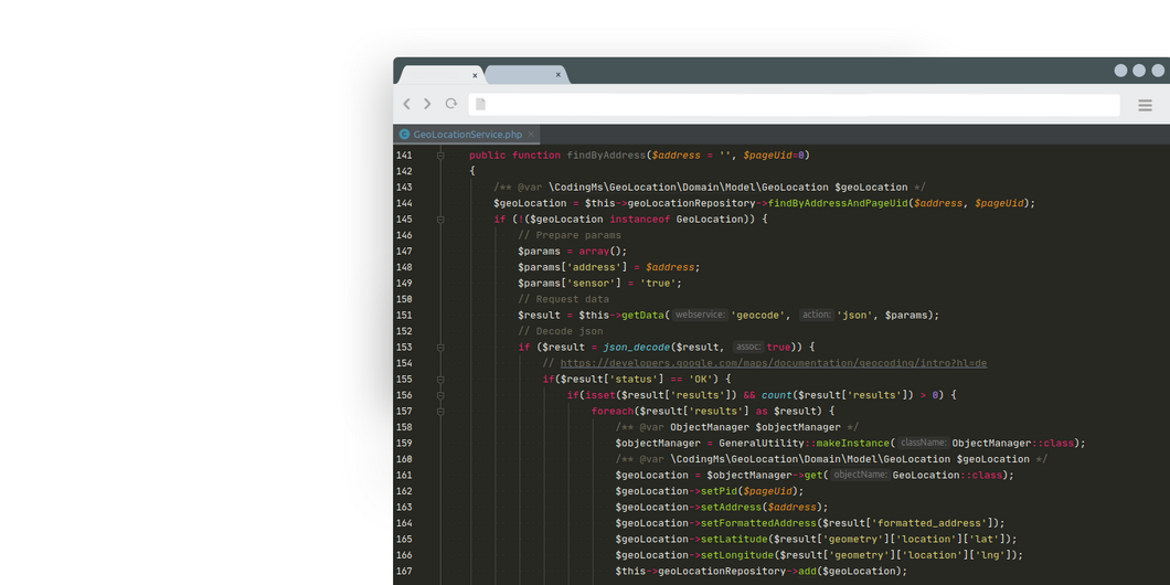 Geo Location service source code