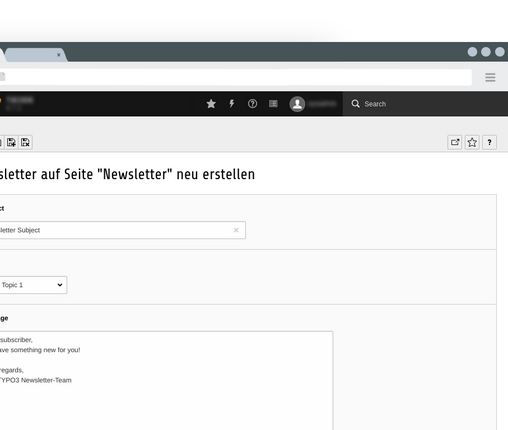 Newsletter Nachricht Newsletter Nachricht