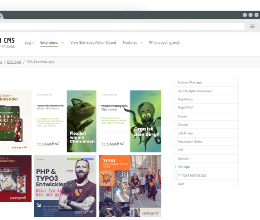 RSS-App RSS-Feed from Instagram in frontend