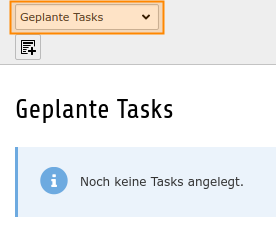 Scheduler-Modul Ansicht wechseln