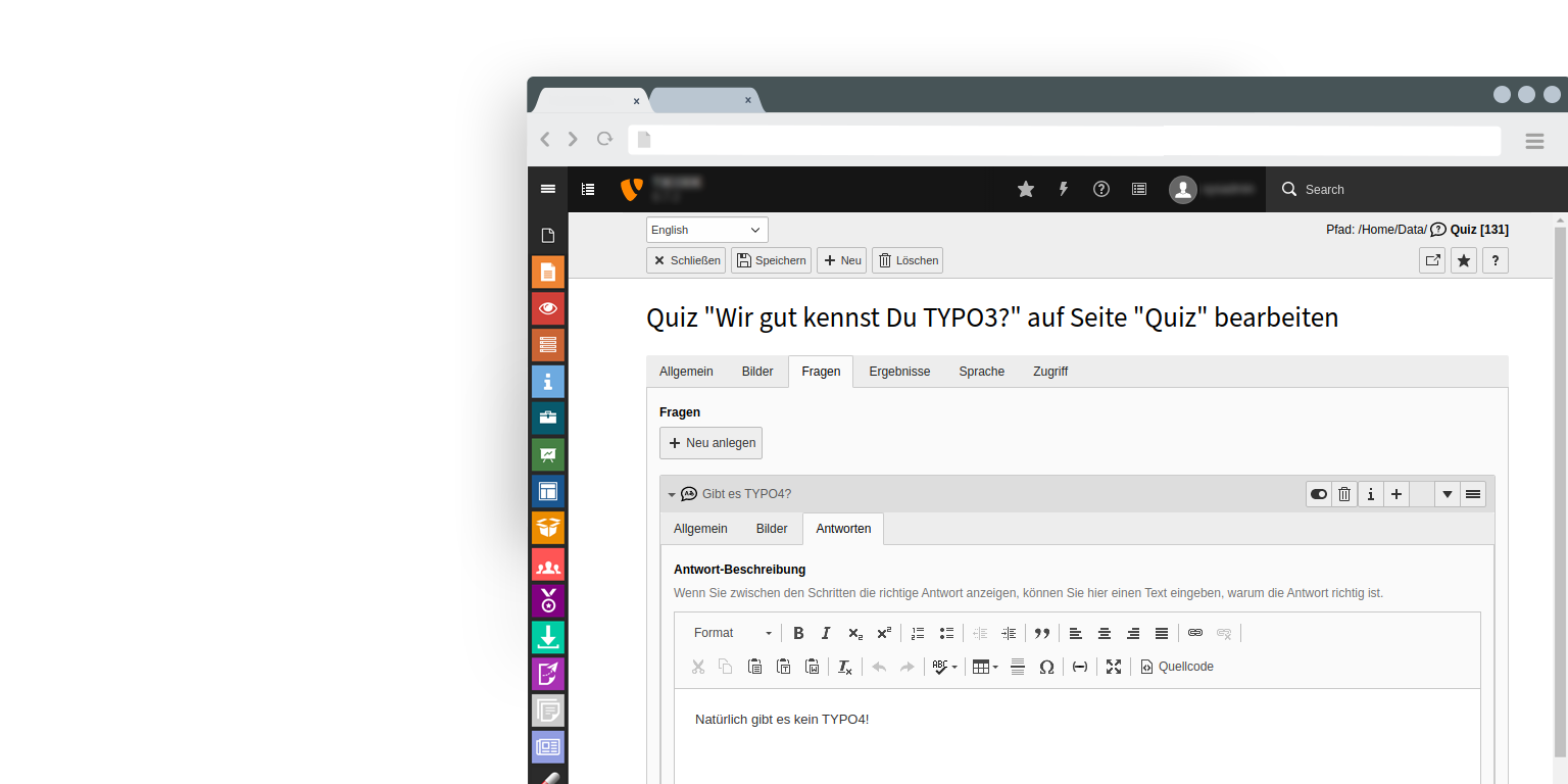 TYPO3 Quiz extension answers