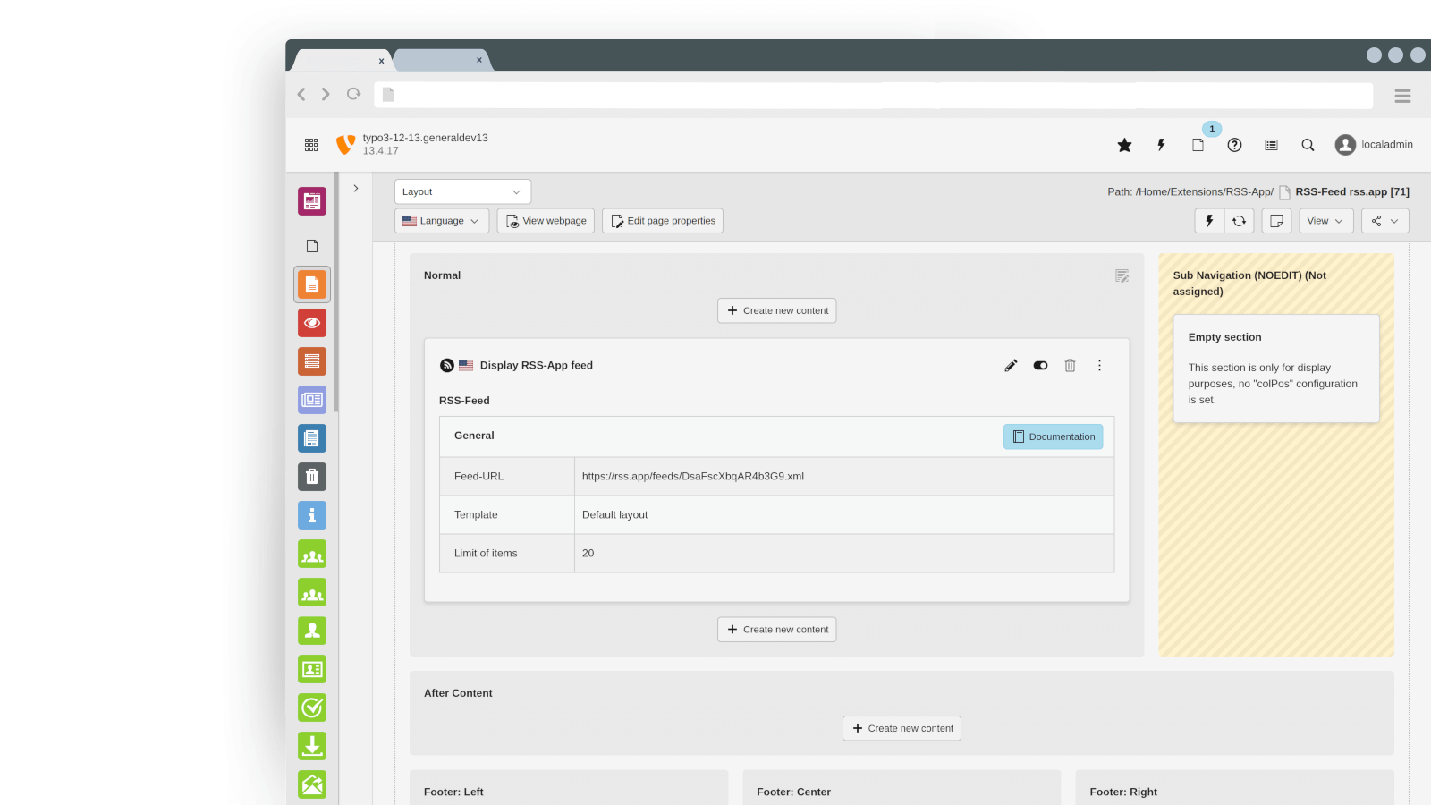 RSS-Feed from Instagram in Backend