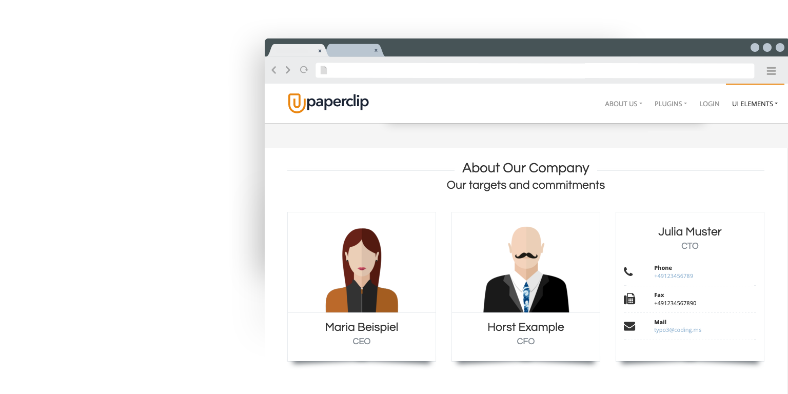 Paperclip Template Team Flip cards